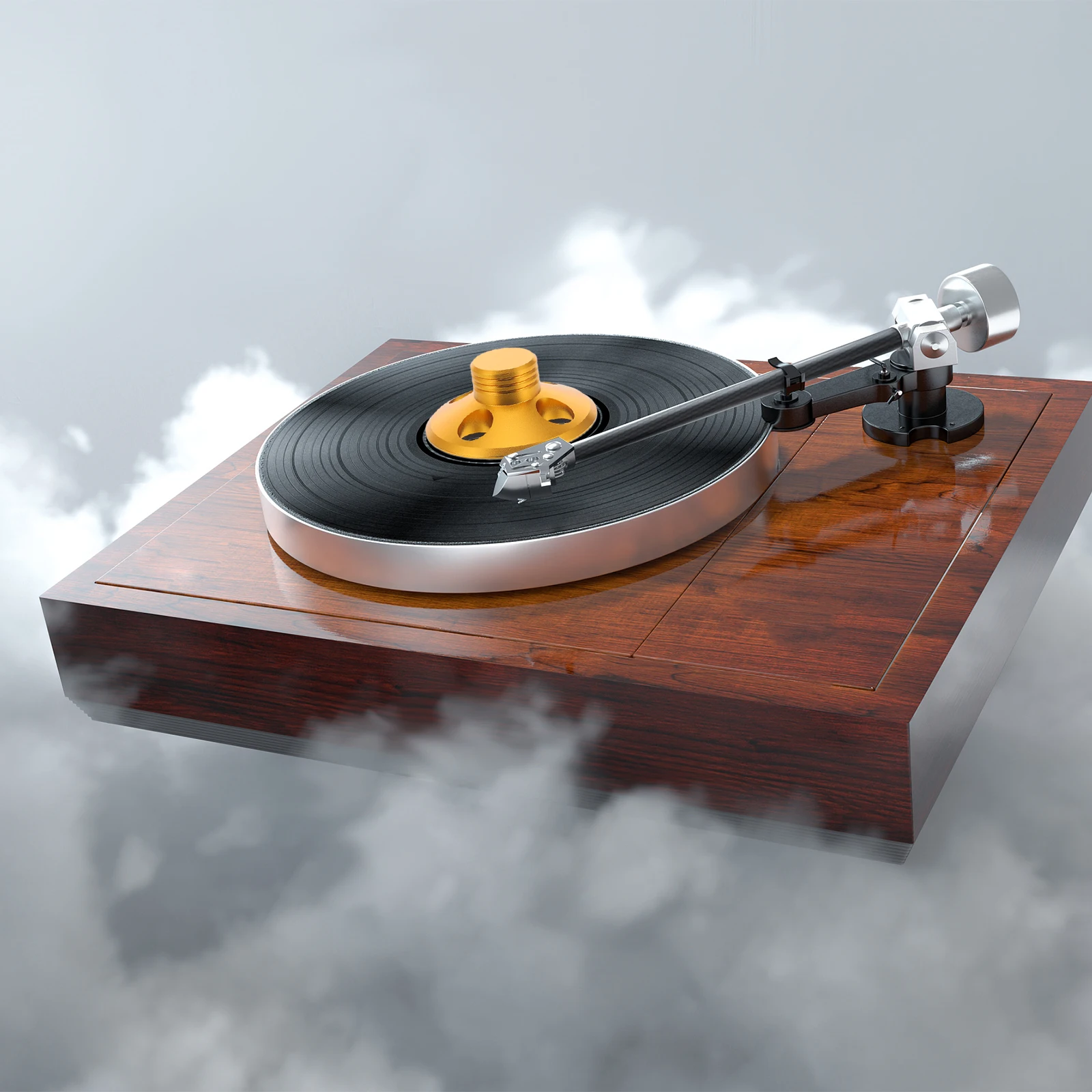 

Gold Aluminum Alloy Record Weight for Turntable Vinyl Player Shock Resistant Elegant Design Low Profile Stabilizer