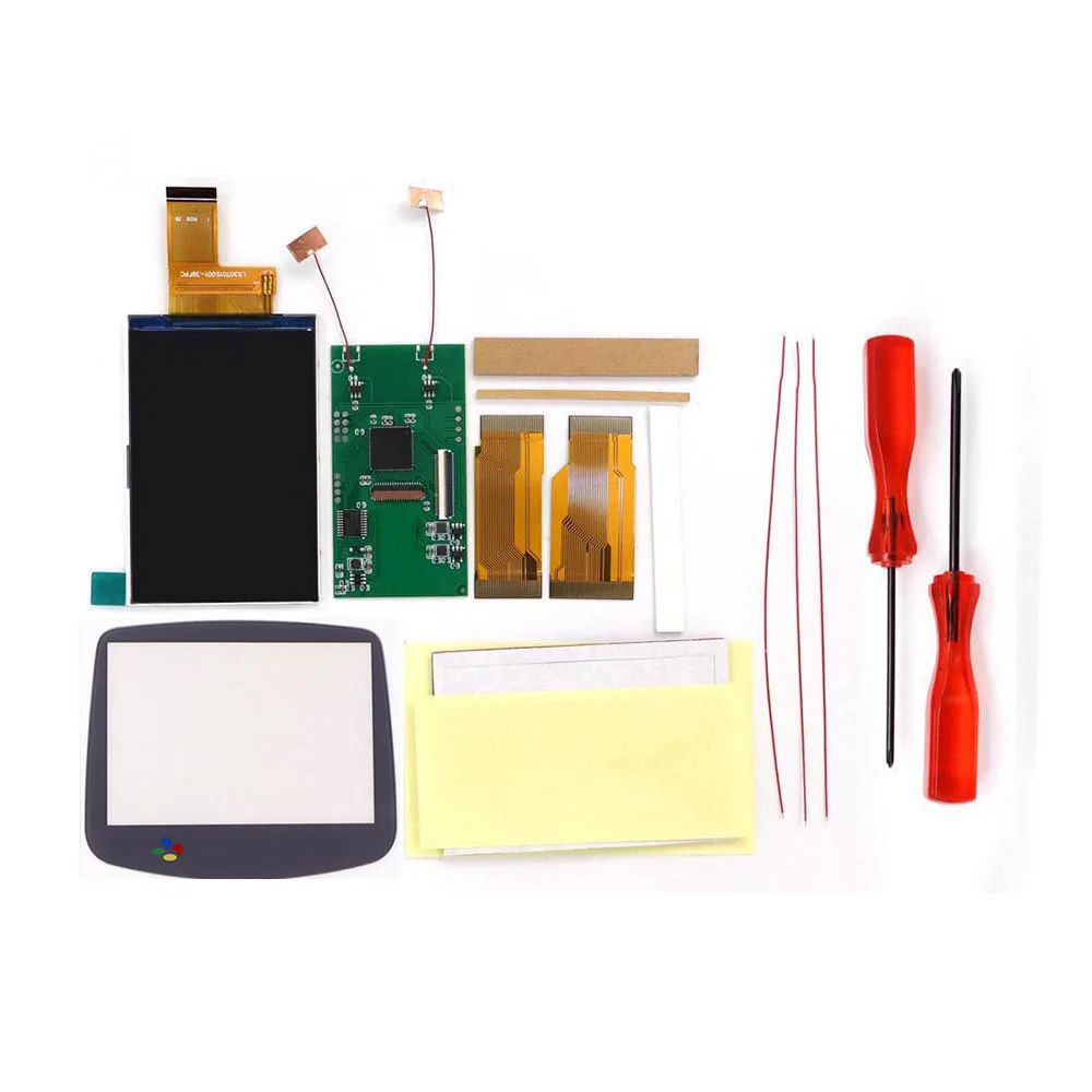 HISPEEDIDO 3.0'' Desaturation IPS LCD V5 Screen For GBA Cut-free shell High Brightness Kit Support Pixel Menu For Gameboy Advanc image 3