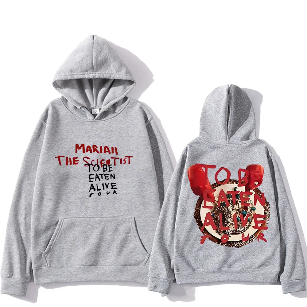 Mariah The Scientist Hooded for Autumn/Winter Gothic Fleece Sweatshirts Long-sleeved Hip Hop Punk Clothes Ropa Mujer Soft Hoody