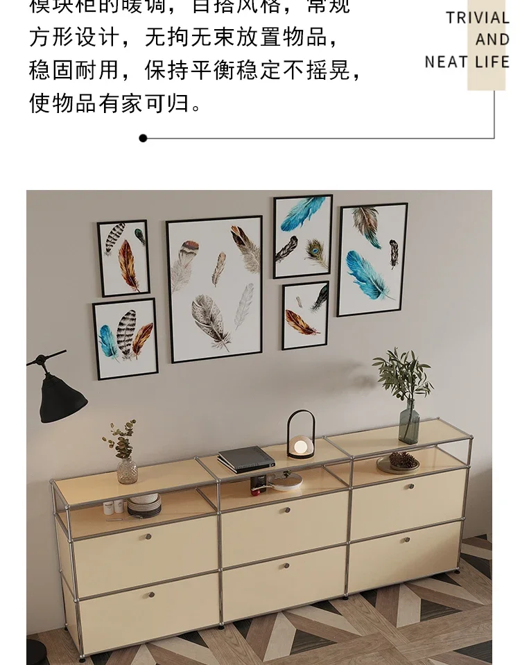 Module Combination Sideboards Cabinet Drawer Living Room Cabinets Side Chest of Drawers Hallway Storage TV Stand Bedroom Cabinet