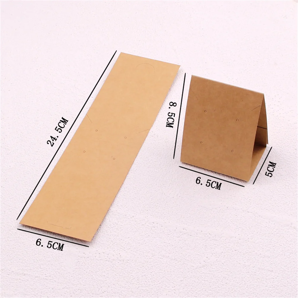 10pcs Necklace Earring Holder Cards Stand Cardboard for Jewelry Display Shop Selling Packaging Organizer Small Business Supplies