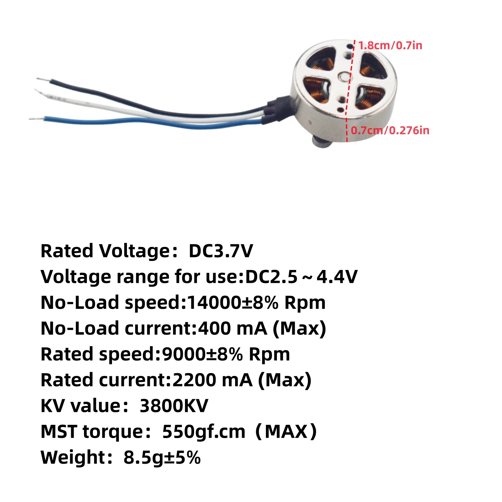 2 szt. 1503 3800KV 3,7 V bezszczotkowy silnik odpowiedni do quadcoptera UAV ze stałym skrzydłem, części silnika RC Drone