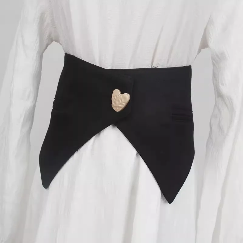 Women's Fabric Elastic Corset Female Cummerbund Coat Waistband Dress Decration Wide Belt J786