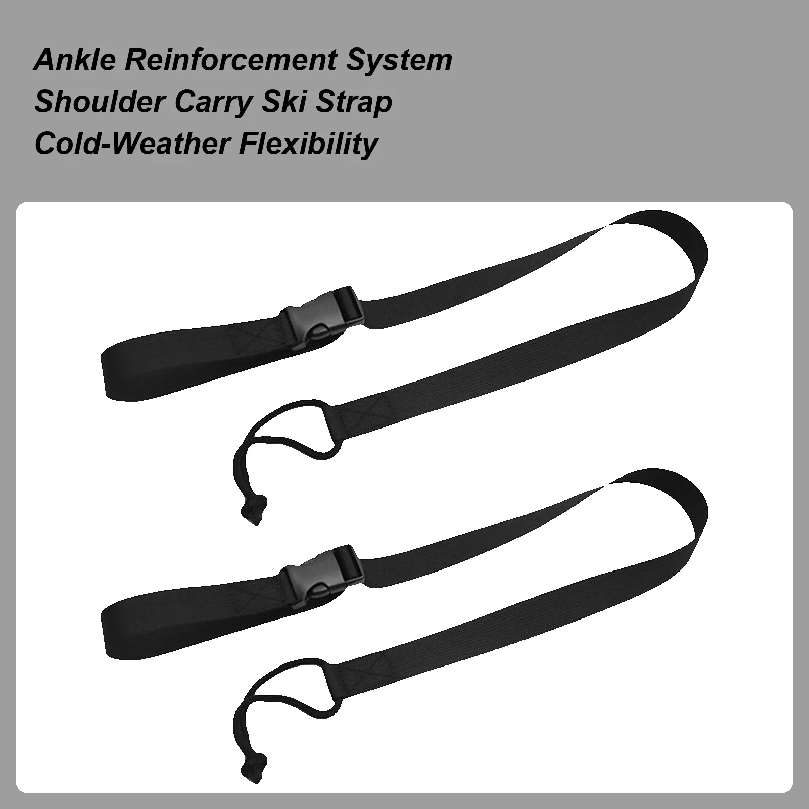 

Ski Carrier Strap 2 Pieces Adjustable Sling Equipment Snowboard Strap Women Men Winter Outdoor Skiing Gear Equipment