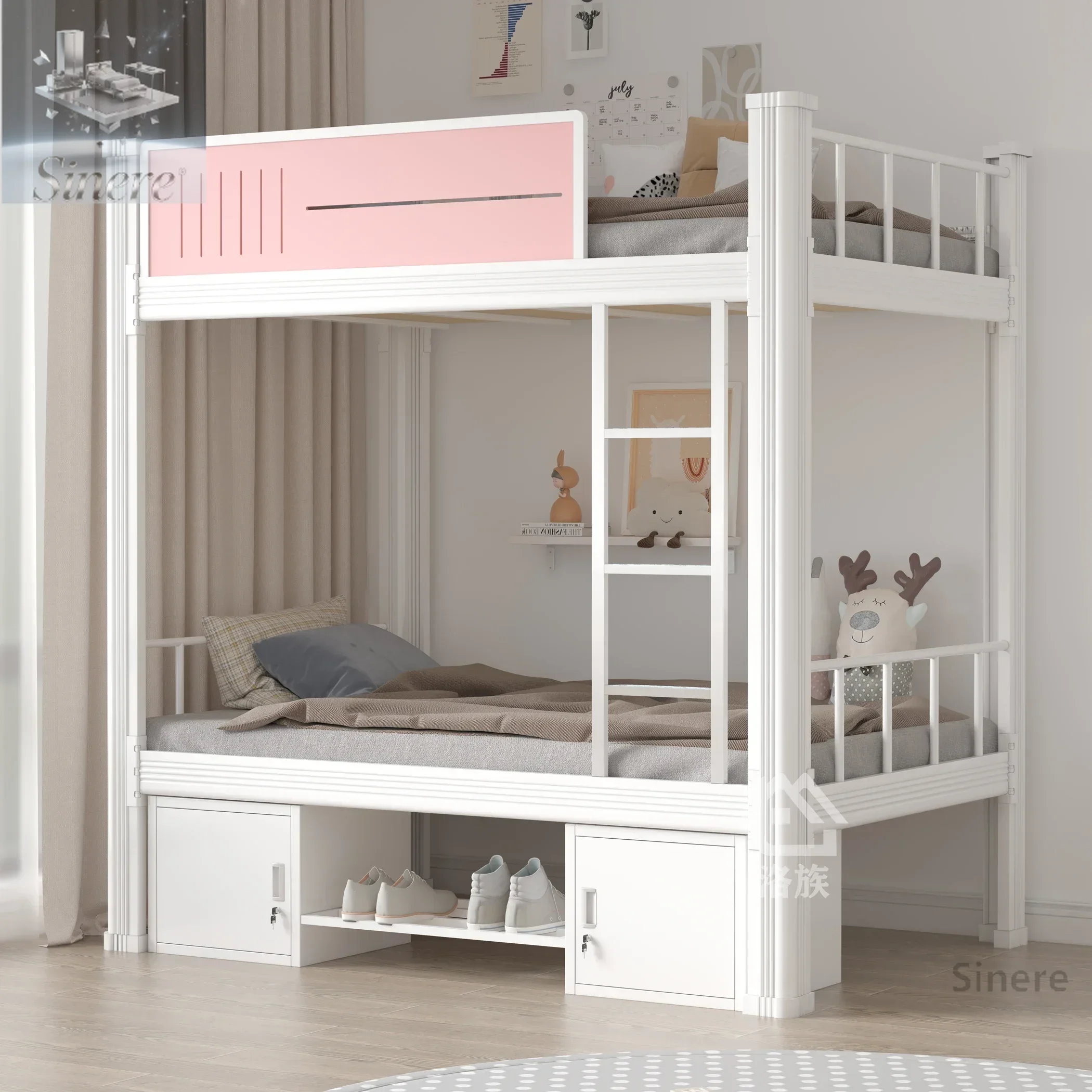 

Bunk Beds Adult Children's Beds Apartment School Dormitory High and Low Beds Steel Frame New 2024