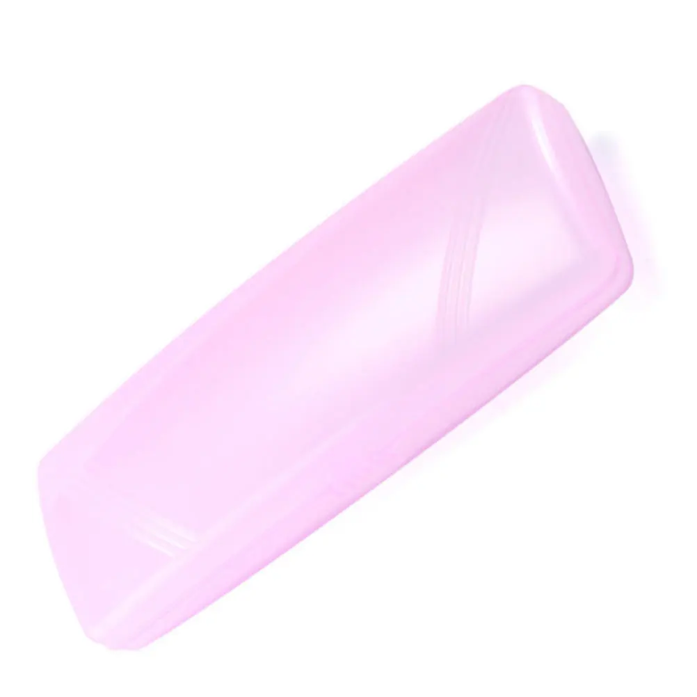 

5pcs Portable Plastic Eyeglasses Box Anti-pressure Glasses Case Transparent Sunglasse Protectors for Man Woman (Pink)