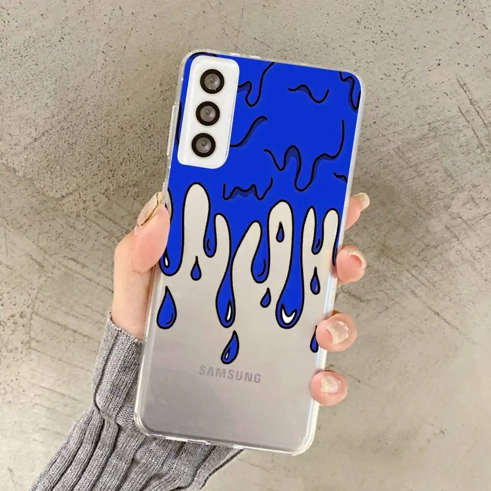 Casing Ponsel Seni Grafiti Cat Menyenangkan untuk Samsung Galaxy S 20 30 21 22 23 24 A 30 50 31 32 51 70 71 72 73 ULTRA Plus Lite Clear Case