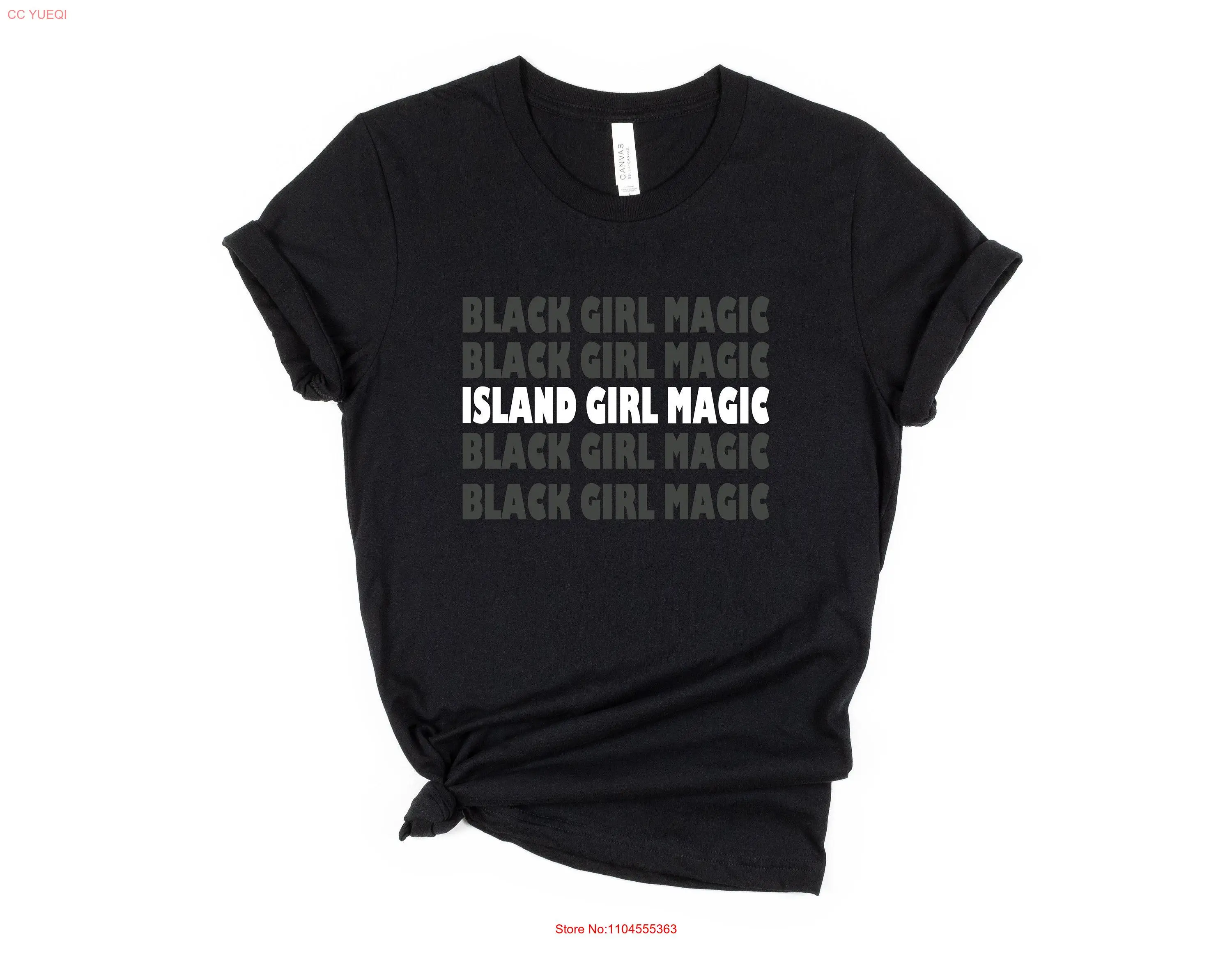 

Футболка BGM Island для Black West Indians Girl Magic Top Caribbean для женщин с длинными или короткими рукавами