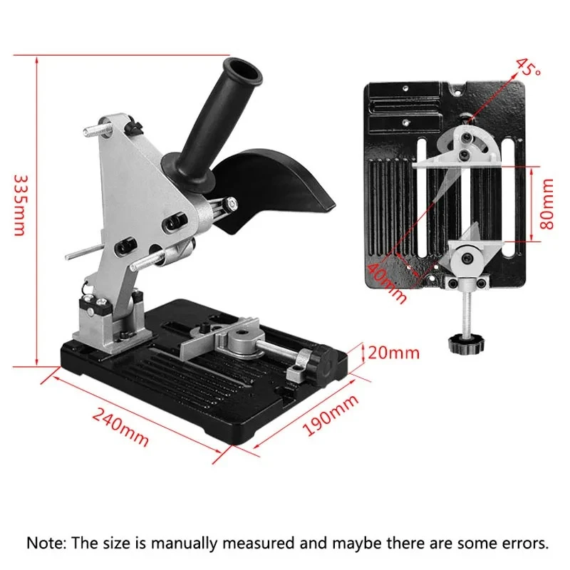 Tp Universal Angle Grinder Stand Holder Woodworking Tool Home DIY Cut Stand Grinder for 100-125mm Angle Grinder Tool Accessory