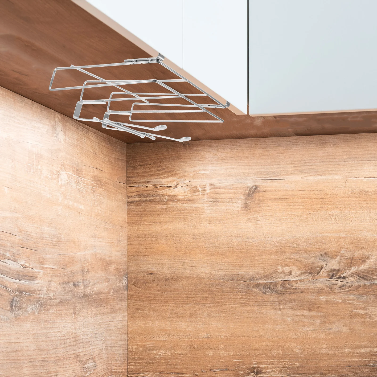 

Pot Lid Chopping Board ganizer Space Saving Kitchen Storage Rack Cutting Board Holder Under Cabinet Silver Metal