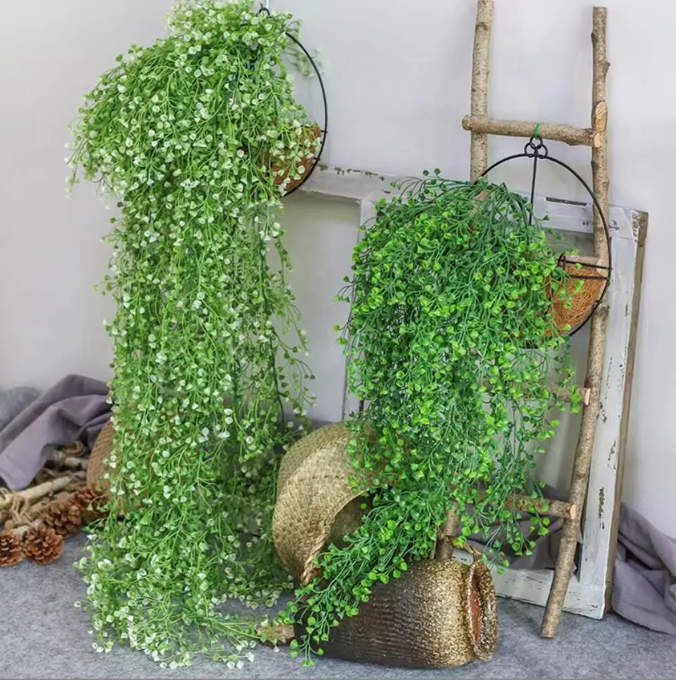 80 cm (31,5 Zoll) künstliche Admiralitätsweide, Wandbehang, Blumenrebe, künstlicher Kranz, gefälschte Girlande, Blattratten, Hausgarten, Balkon, Dekoration – Detail 5