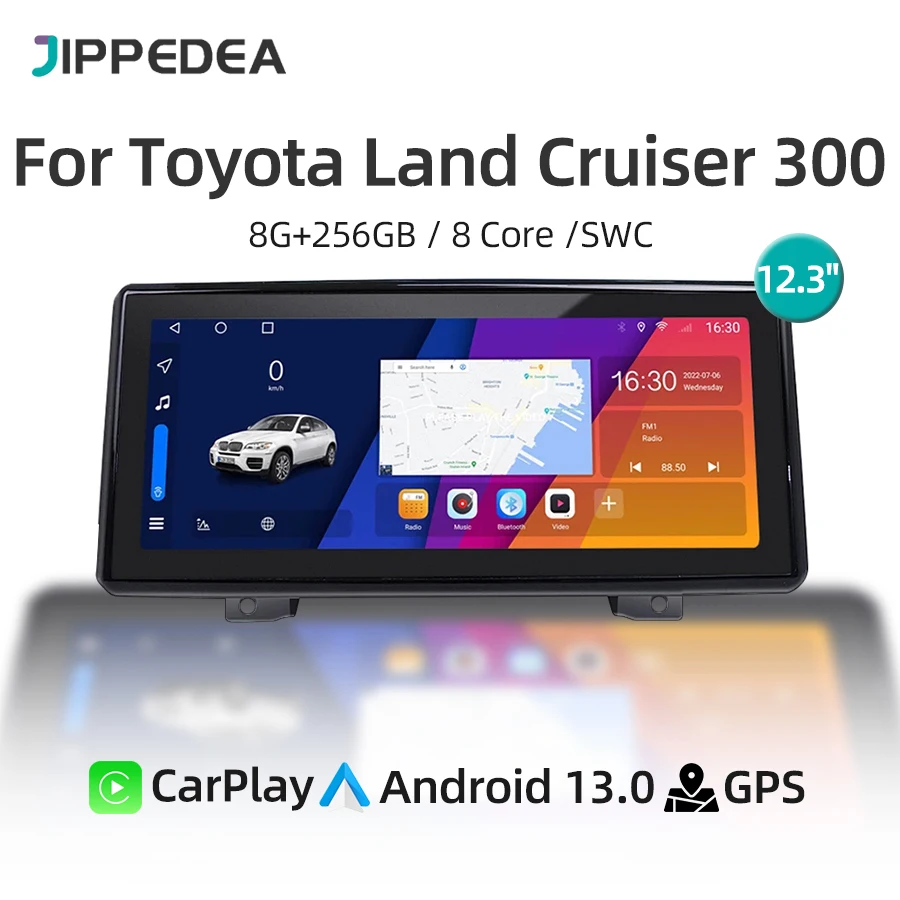 

QLED мультимедийный плеер Android 13,0 CarPlayGPS навигация WiFi Bluetooth автомобильное радио для Toyota Land Cruiser 300 LC300 2021 2022