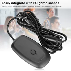 Game Adapter Gaming USB Receiver PC Receiver Gaming Controller Wireless Adapter Console CD‑ROM driver for Microsoft XBOX 360
