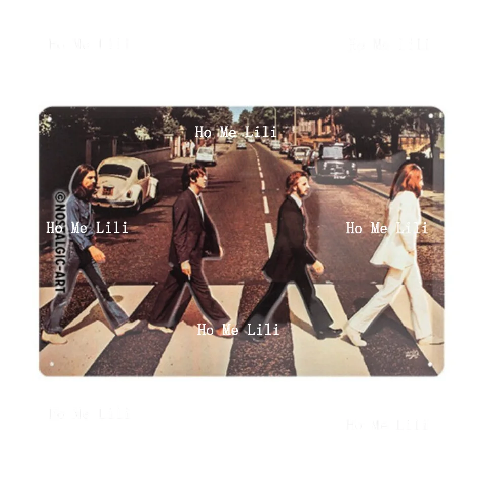 Nostalgic-Art Retro Tin Sign Fab4 Abbey Road Gift Idea For Fans Made Of Metal Vintage Design