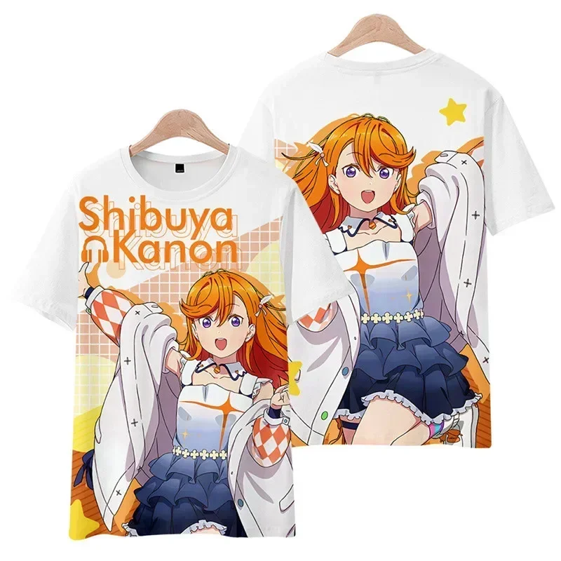 Anime Lovelive Superstar 3D T Shirt Women Men Summer Fashion Short Sleeve Funny Tshirt Graphic Tees Streetwear Cosplay Costume