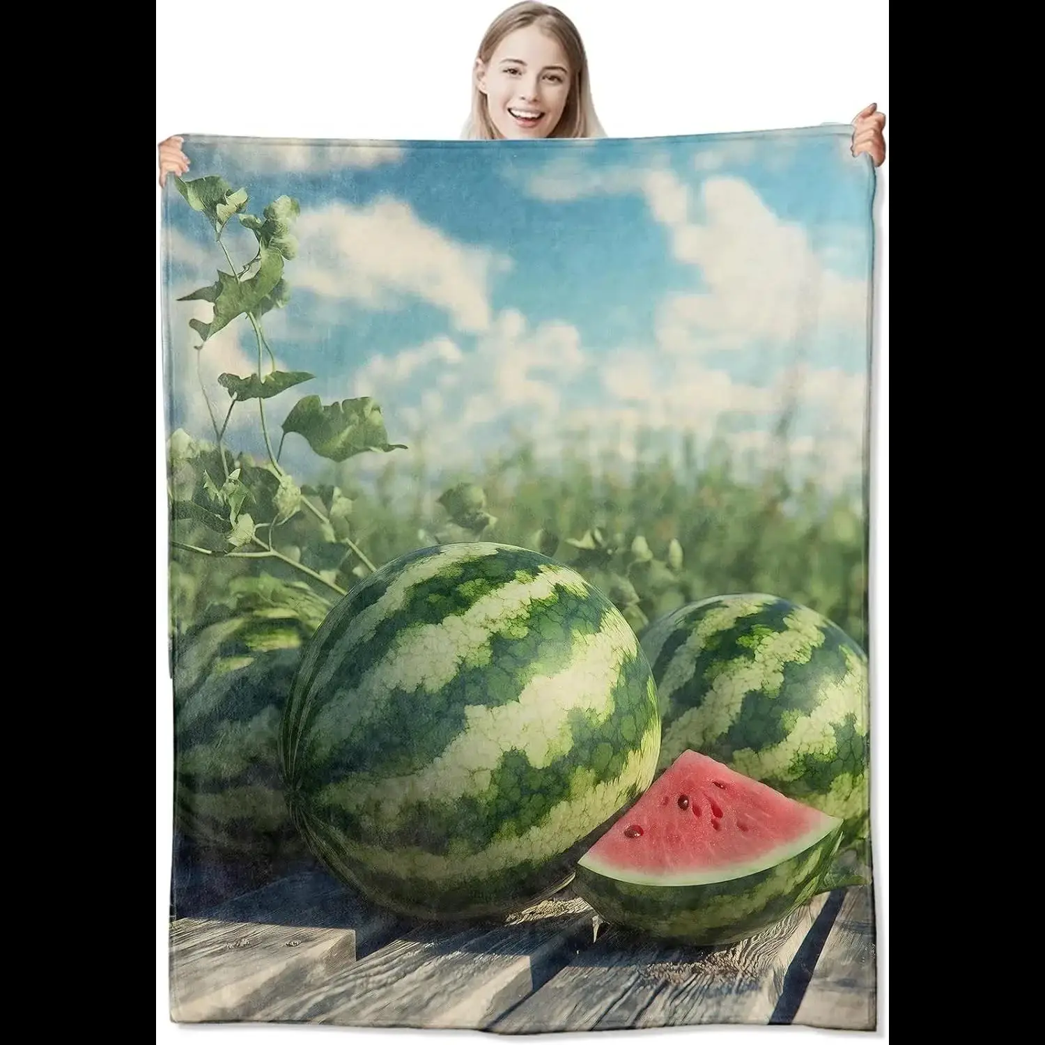 

Мягкое одеяло с принтом Watermelo Cool Fruits, идеально подходит для любителей фруктов, друзей, для дивана, кровати, автомобиля, дома, кемпинга, на все сезоны