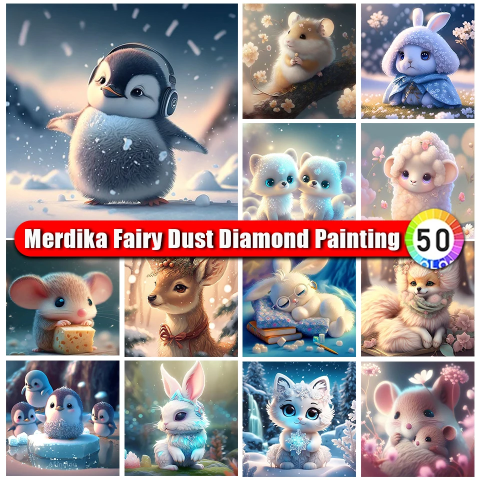 

Picture Size Fairy Dust Diamond Painting Kit Cartoon Animals 5D DIY Mosaic Crafts Art Hobby Diamond Embroidery Cross Stitch Gift