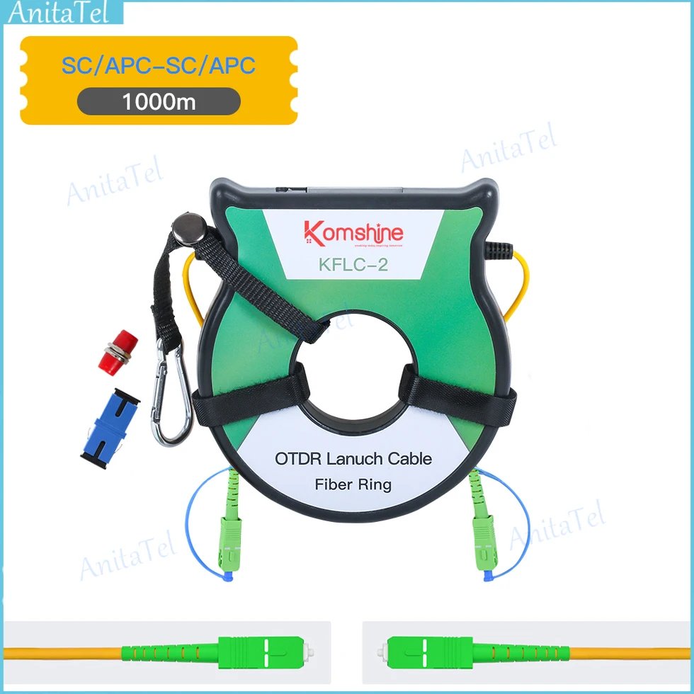 

KomShine SC/LC/FC UPC APC OTDR Launch Cable Ring SM Single-mode Fiber Ring G652D OTDR Dead Zone Eliminator 1000m Multi Connector