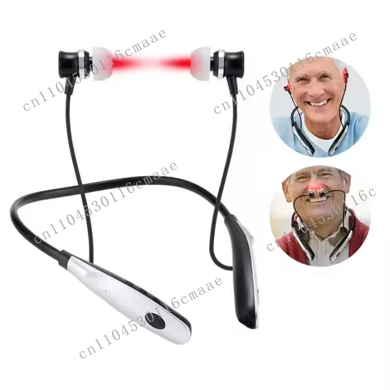 650 nm laser treatment of ear tinnitus, otitis media, rhinitis, sinusitis, physiotherapy, charging neck hanging dual-purpose