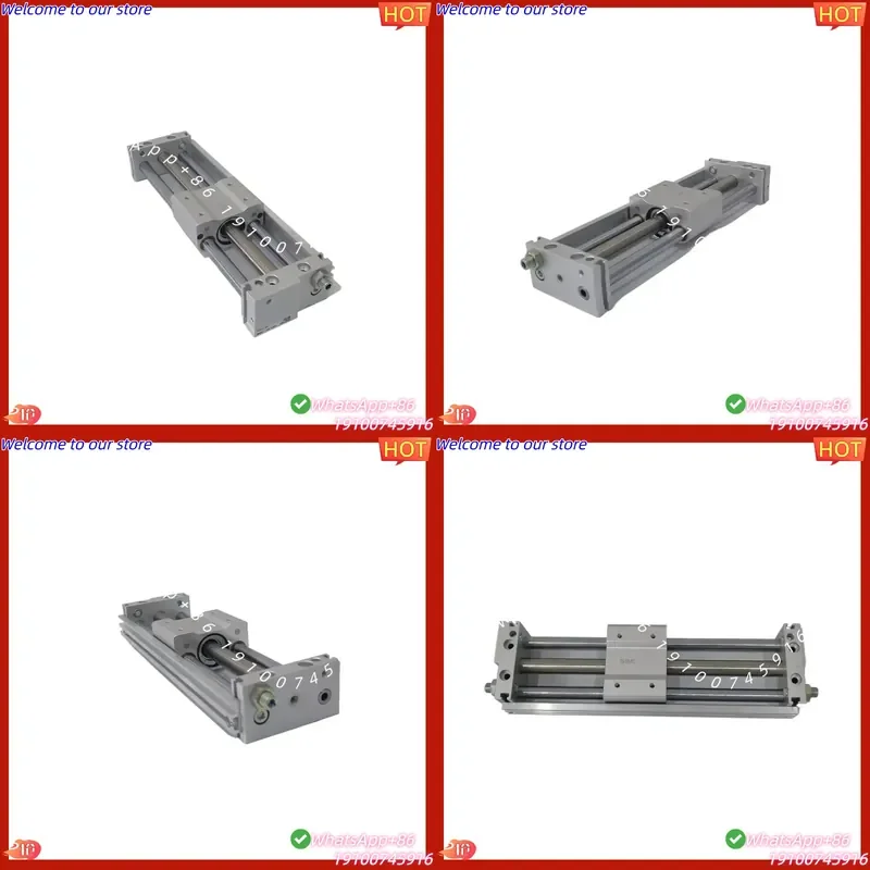 Cilindro Neumático Sin Vástago de Acoplamiento Magnético 2026CE SMC CY1SG10-150Z con Diámetro de 10mm y Carrera de 150mm, Perno Ajustable