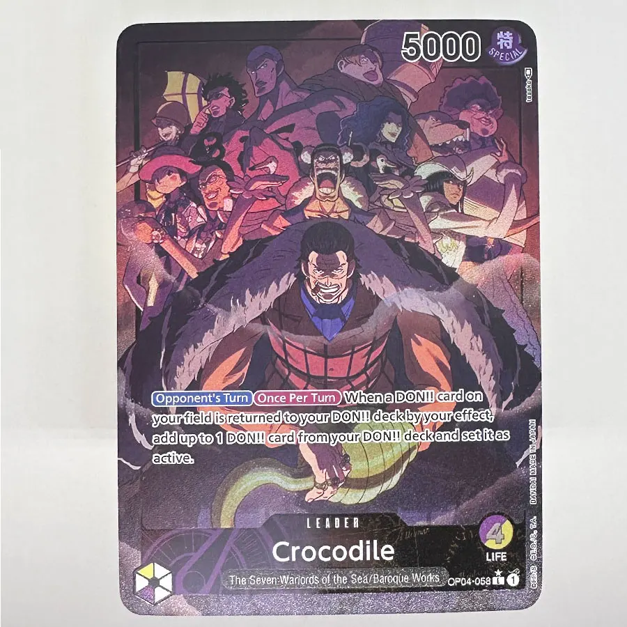 One Piece TCG Crocodile Leader & Character Alt Art Complete Set OP01‑062 OP04‑058 OP14‑079 120 Holographic Foil Trading Cards