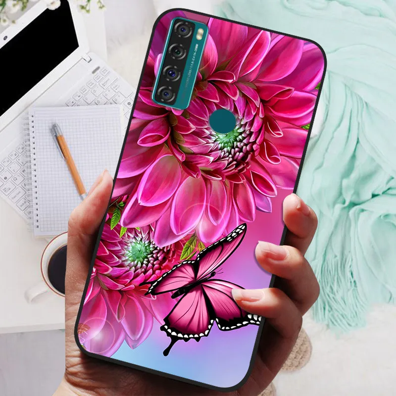 For TCL 20 SE Case Silicone Shockproof Soft TPU Phone Cover For TCL 20 SE Funda 20SE 6.82\