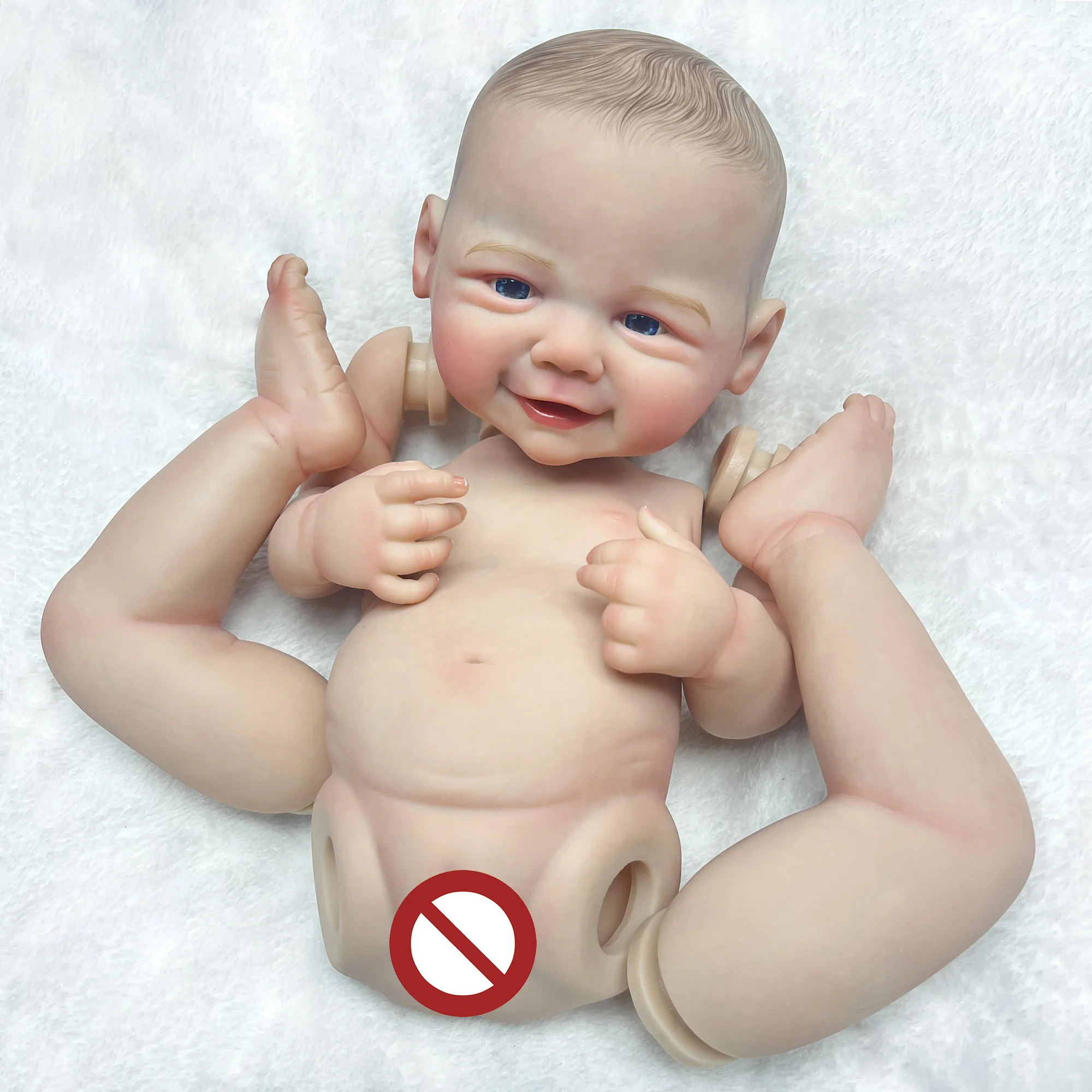 Vivienne Full Body Silicone Vinyl Reborn Dolls Boy and Girl 18-20Inch With 3D Painted Skin  Lifelike Real Reborn Dolls