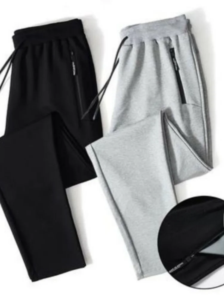 

Casual Men's Pants with kets And Zipper for Outdoor Sports Spring Autumn New Sle Trendy Long Trousers Pure Color Youth
