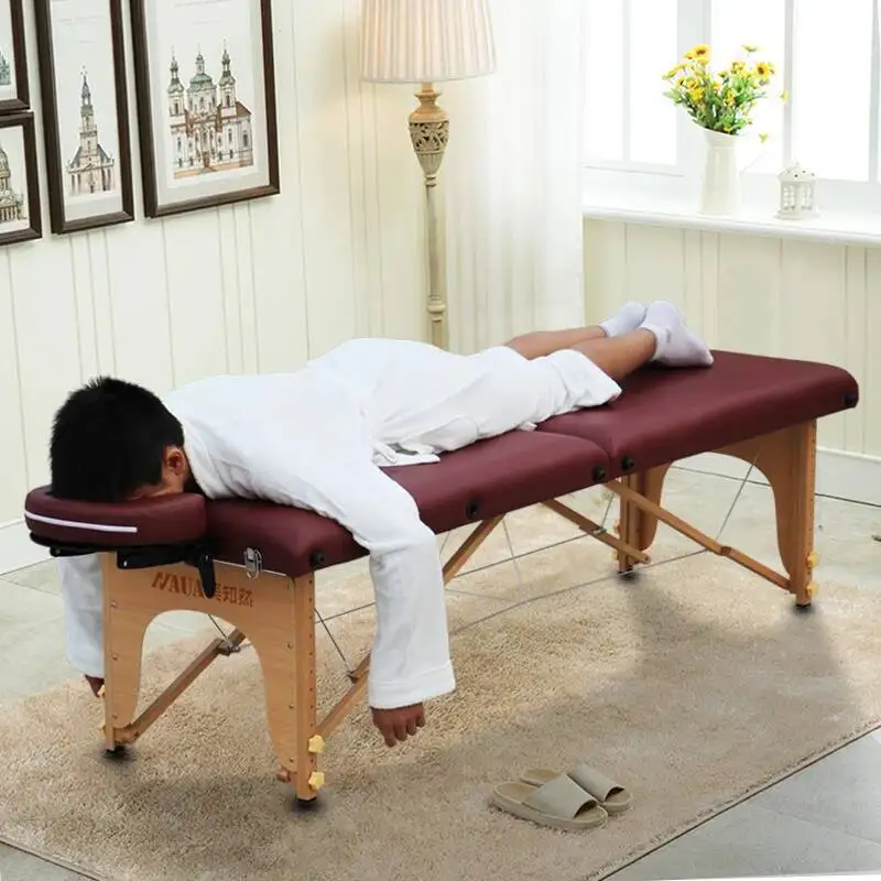 

Massage Bed Wooden Bathroom Comfort Lash Folding Home Massage Table Ear Cleaning Sleep Lettino Estetista Salon Furniture RR50MB