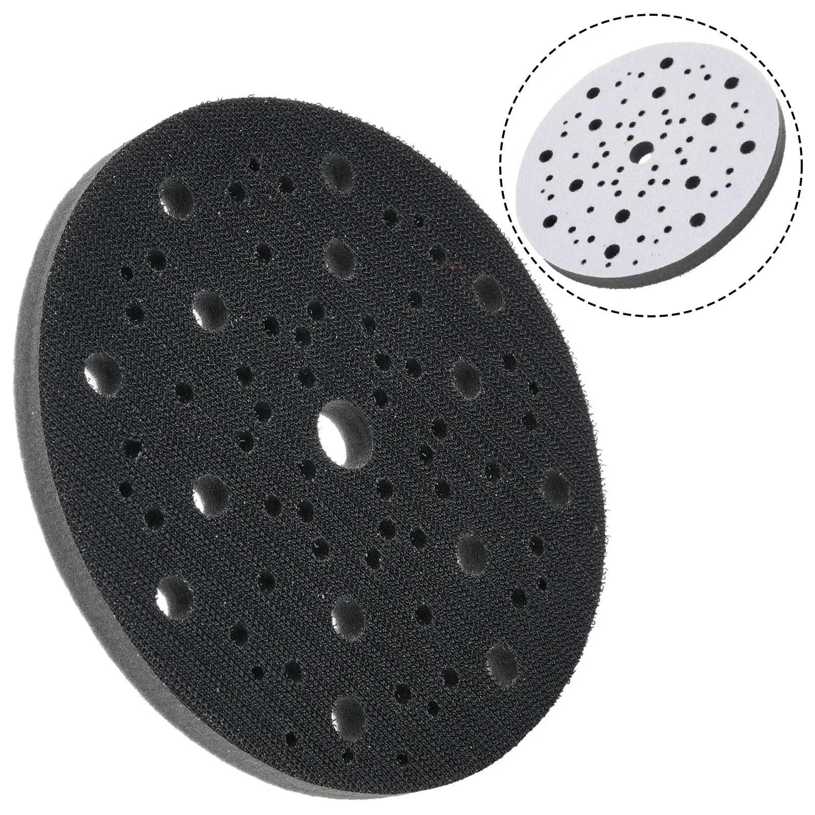 6Inch 150mm 70 Holes Interface Pads For Hook & Loop Sanding Discs Soft Sponge Pad Polishing Sanding Pad Abrasive Tools