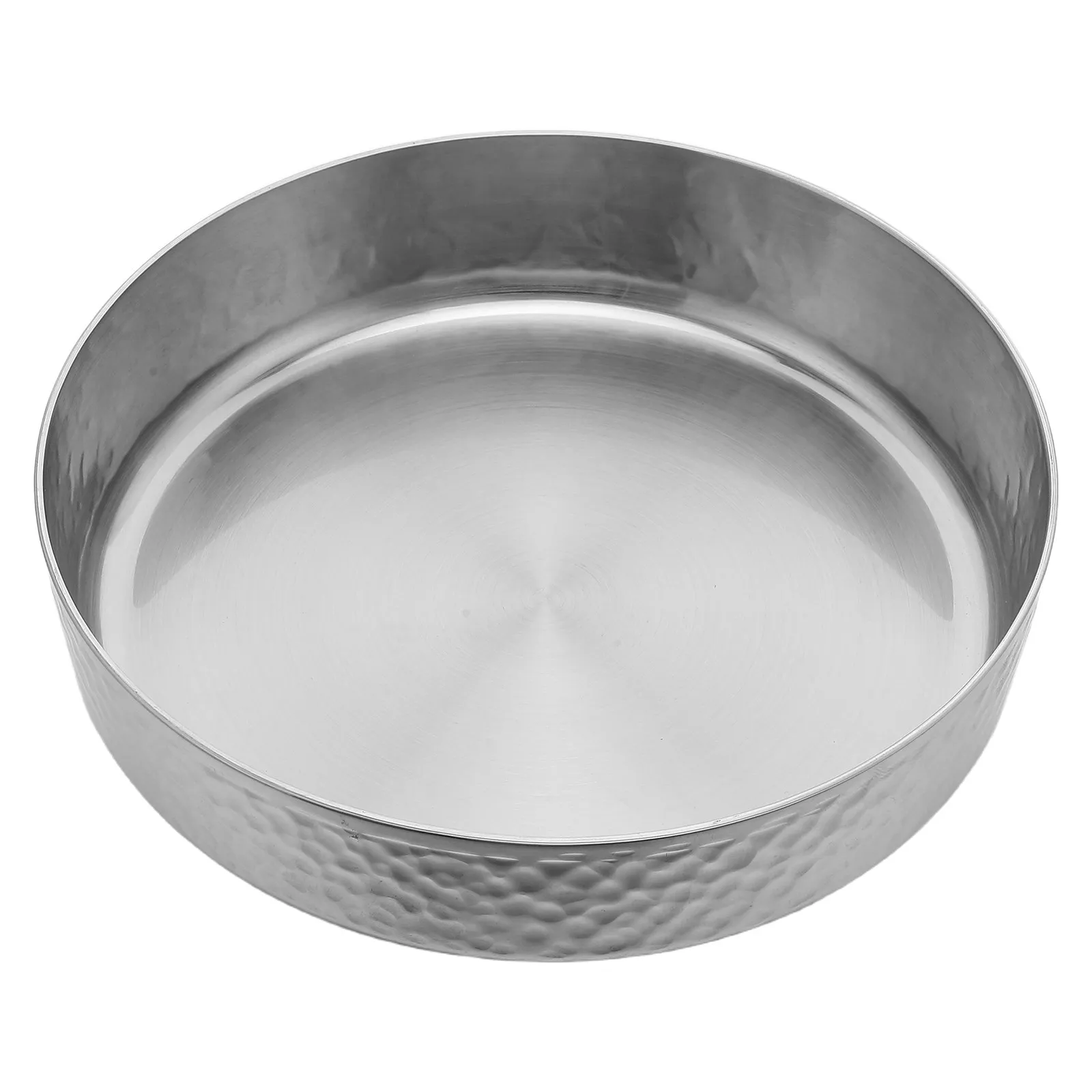 Stainless Steel Soup Bowl Hammered Finish Easy Clean Noodle Rice Mixing Salad Bowl 800Ml Vintage Metal Pasta Fruit Serving Ramen
