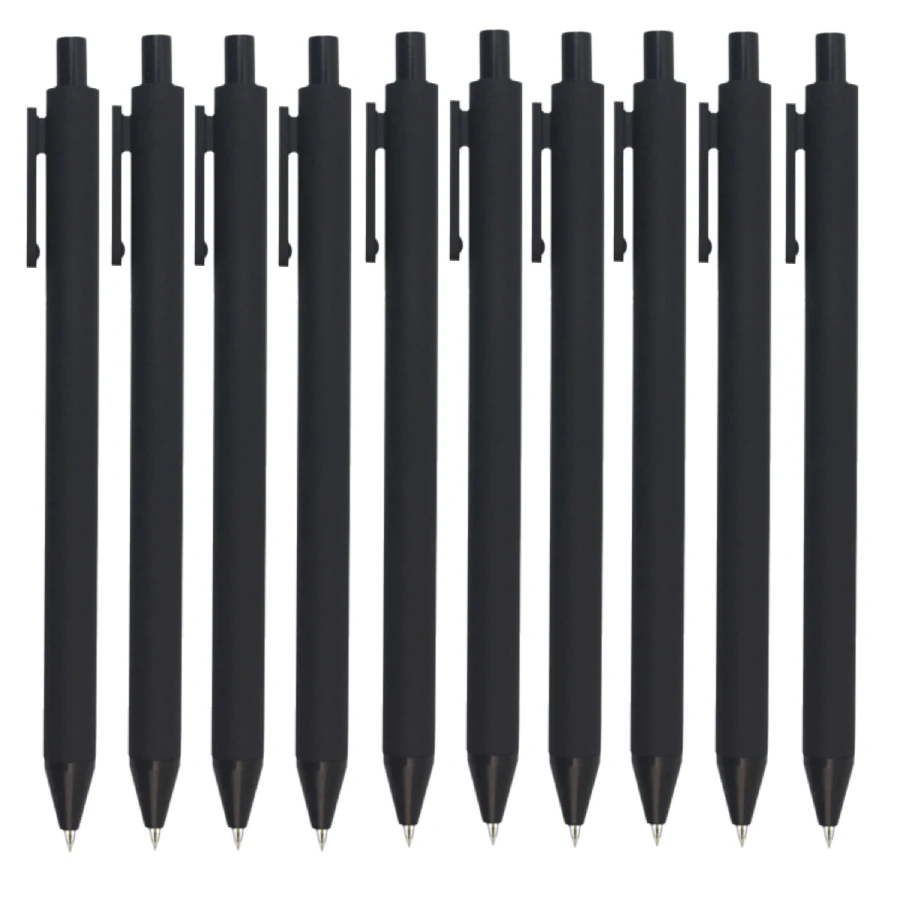 10Pcs Pure Gel Pens White with Black Ink  0.5 mm Fine Point Aesthetic Pens for Journaling Stationery Office Supplies