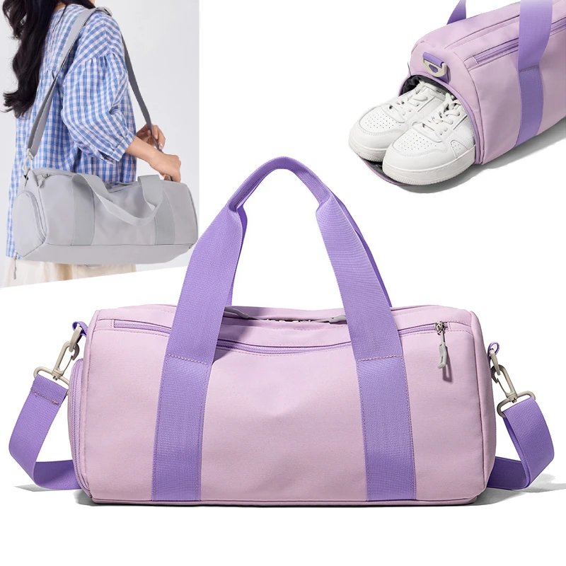 

Fitness Bag Travel Duffel Tote Short-distance Luggage Portable Shoulder Bag with Shoe Compartment Large Gym Sports Crossbody Bag