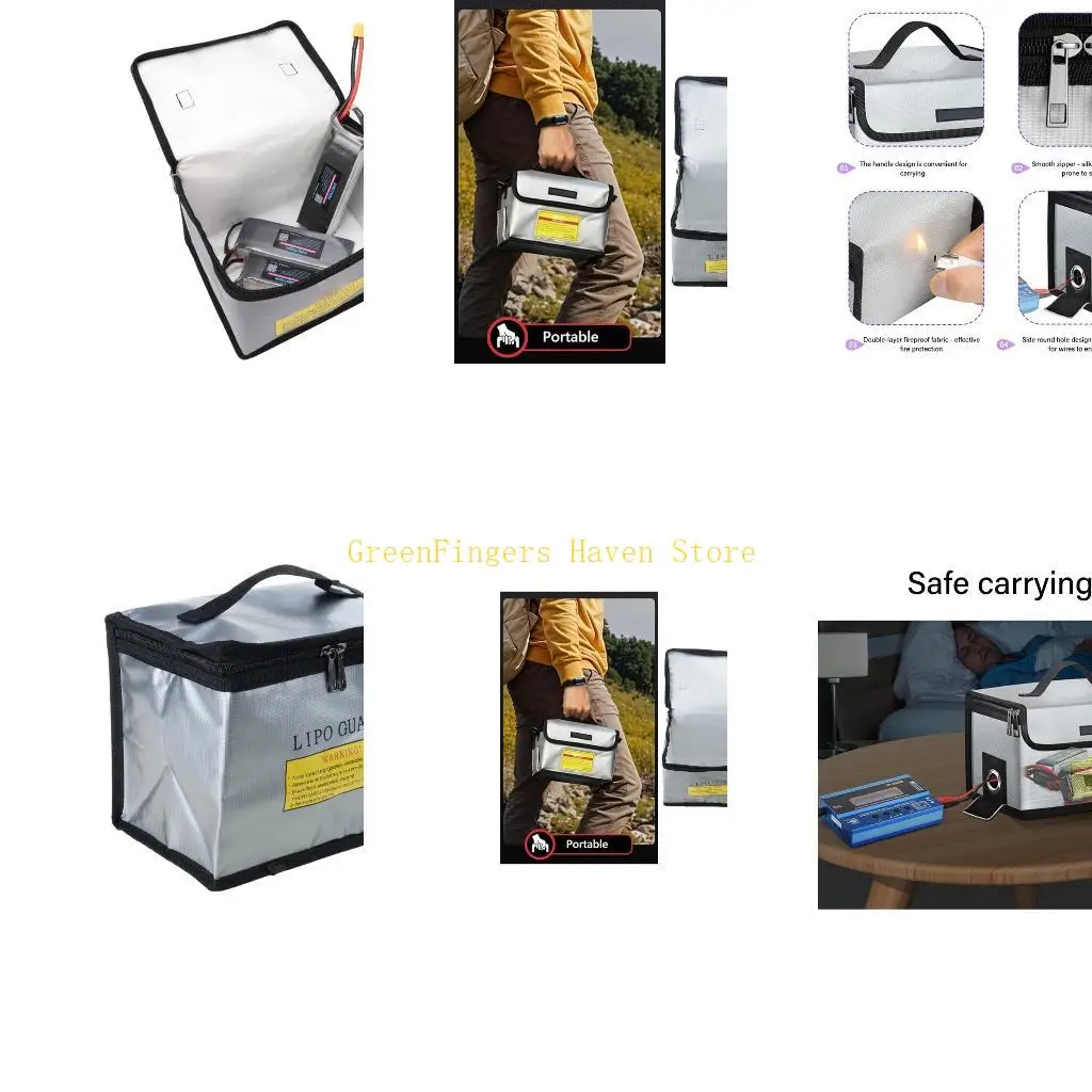 F68D Retardant Battery Case Smooth Gliding Zipper System Side Cable Access Port For Drones