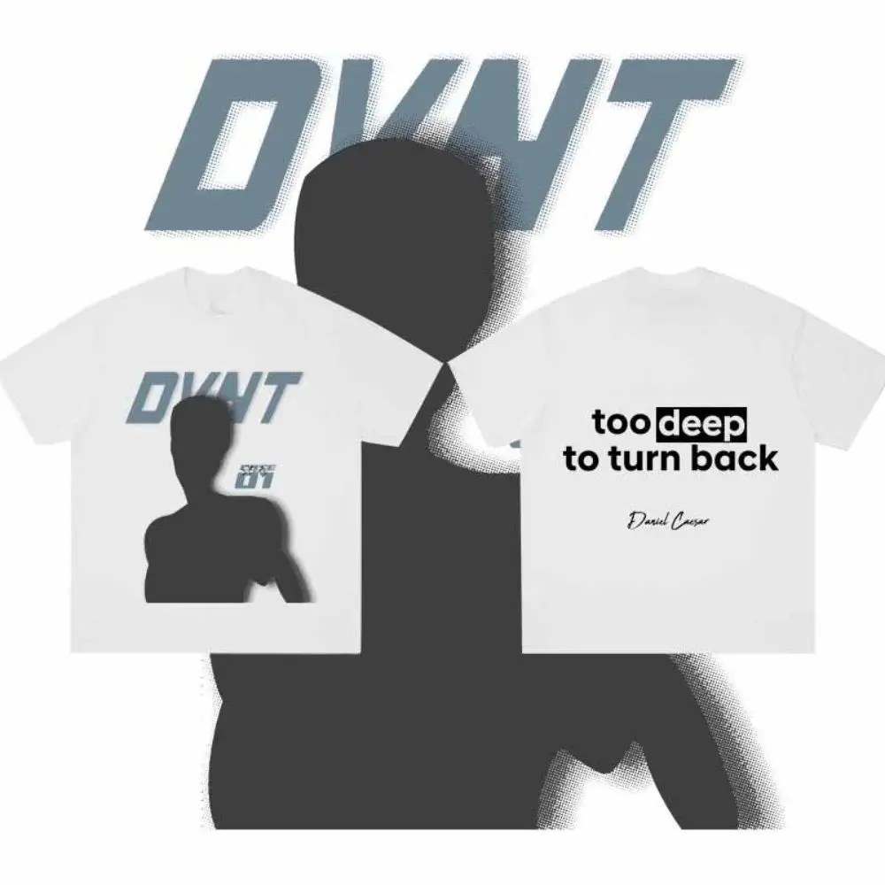 Novelty Printed Baju Casual Graphic Tee Daniel Caesar Men's and Women's T Shirt Cotton Casual Y2K Sports Short Sleeve T-shirt