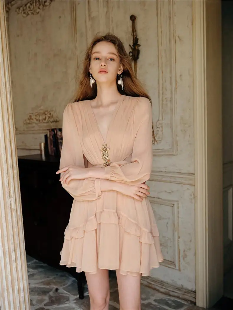 

Ele A-Line Midi Dr Sand Beach V-Ne Tassel Long Sve Женская дрель с вырезом на талии и стразами, очаровательная знаменитость...