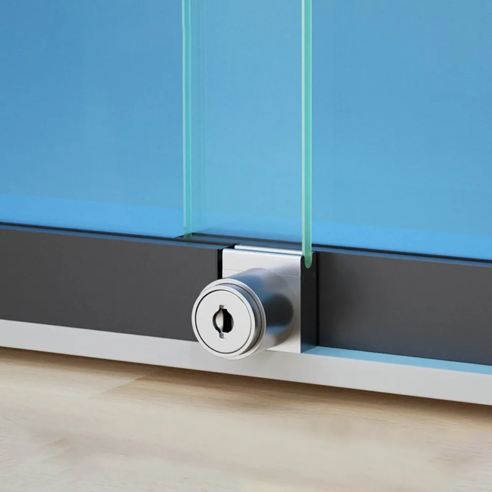 New Zinc Alloy Glass Door Lock Hardware Furniture Display Case Lock Security No punching Combination Lock Glass Cabinet