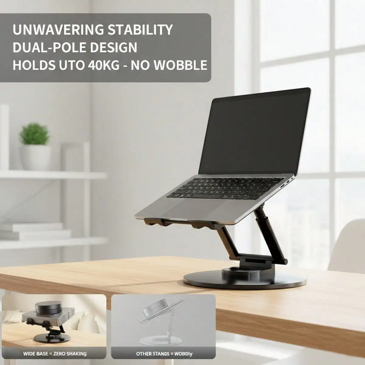 

Sturdy carbon steel tablet phone holder, adjustable rotating folding desktop installation, tablet computer holder