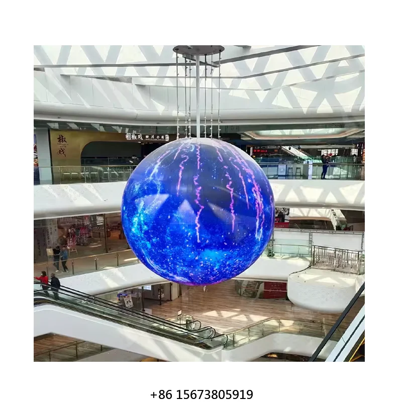 Indoor Outdoor P2.5mm Sphere Ball Led Screen Display Round Globe Led Display for Shopping Mall Exhibition