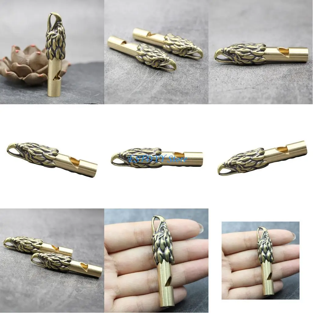 

G6DE Metal Animals Single Tube Referee Whistling Portable Loud Light Weight Emergencies Whistling Outdoor Tool for Women Men