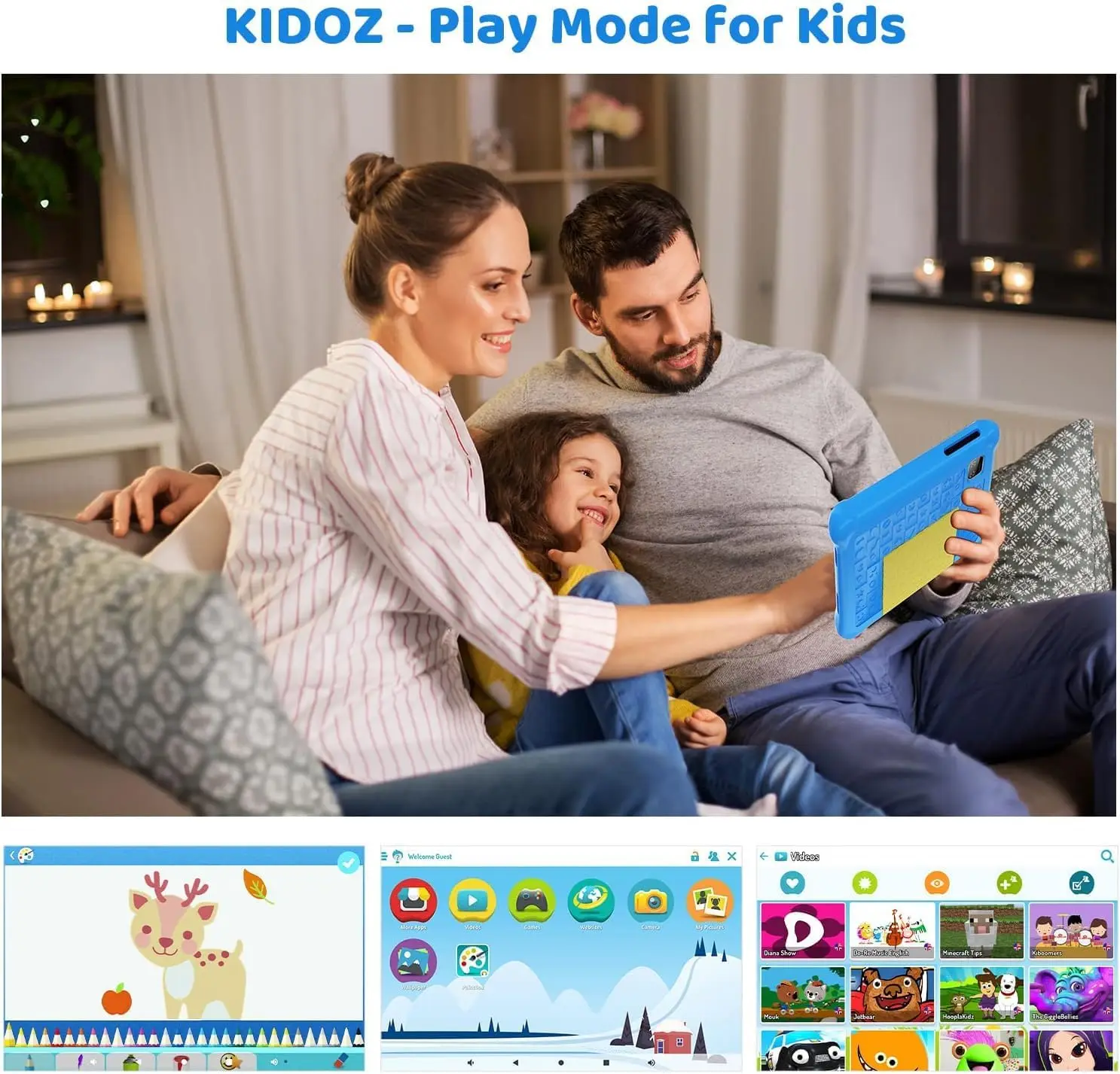 Tableta para niños, tableta de 7 pulgadas para niños, Android 13, 5GB de RAM, 32GB de ROM, 128GB, extensible, cuatro núcleos, Wi-Fi, Bluetooth tipo C