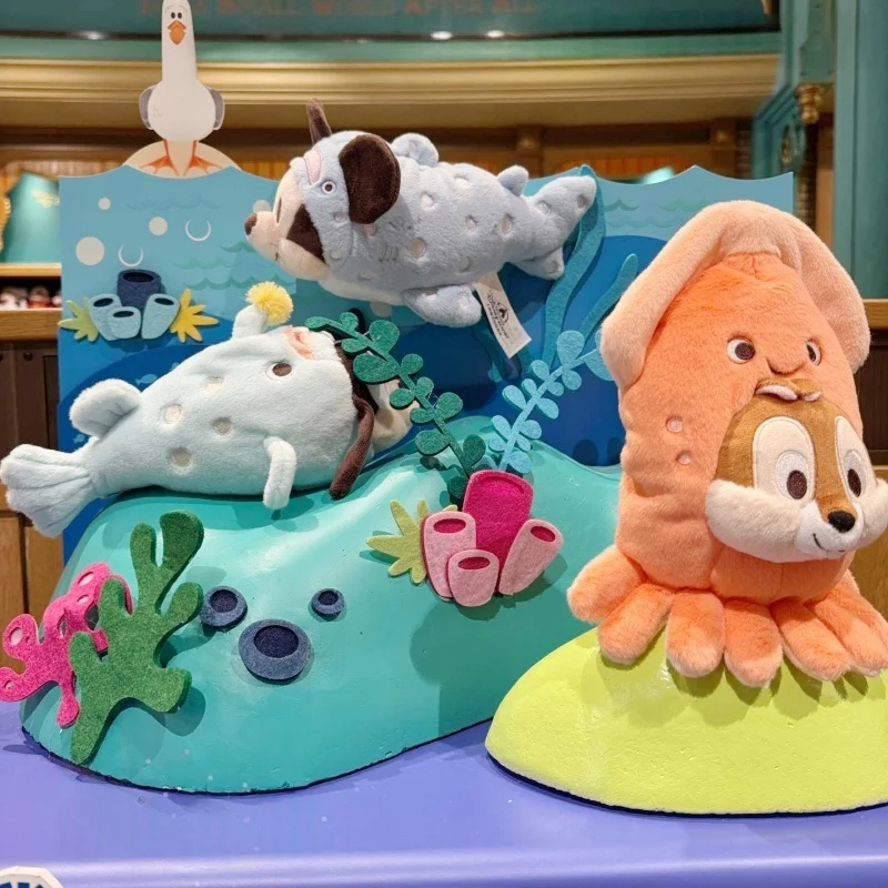 

Shanghai Disney's domestic underwater companion Qiqi Gaofei Mickey Donald Duck electric swing plush toy