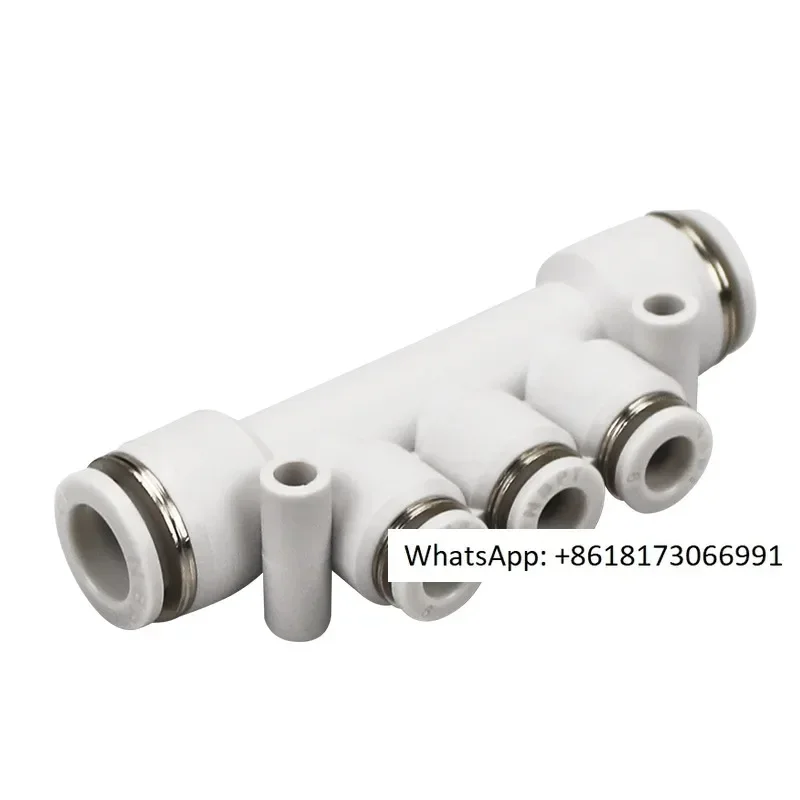 Tracheal five way variable diameter joint PKG quick plug 12-10-8-6-4mm large and small head series connection pipe -10PCS