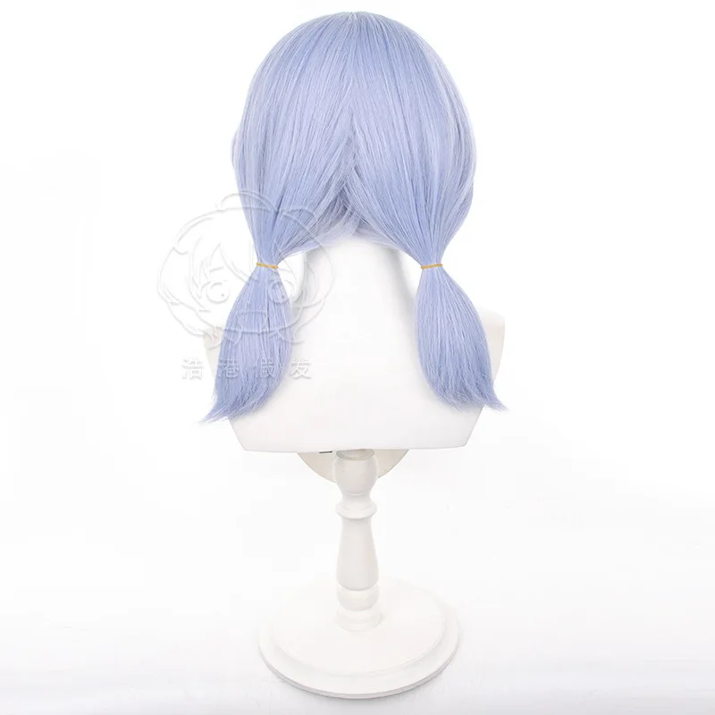 Sigewinne cosplay perucas genshin impacto mulher misturada azul cachos de cabelo festa de halloween acessórios traje comic con vestir-se perucas