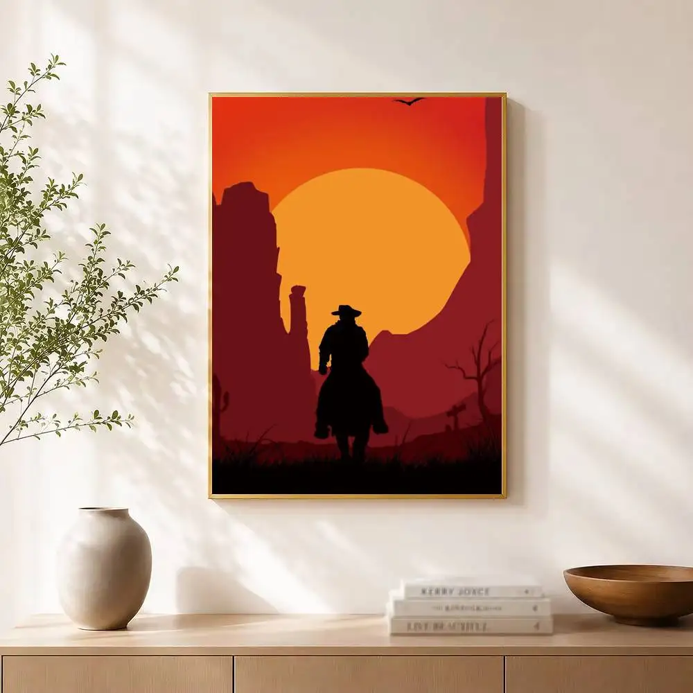 R-Red D-Dead R-Redemption 2 Poster Waterproof Wall Art Sticker For Bar Living Room Vintage Decor High Quality Print Gift