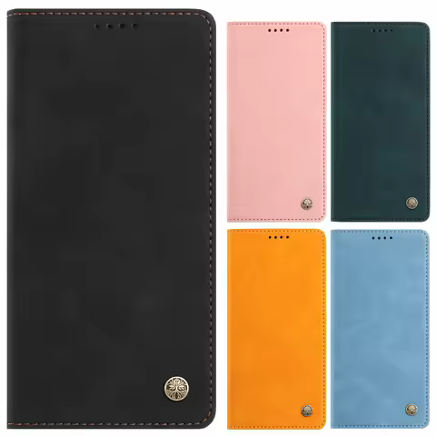 Magnetic Phone Case for Samsung Galaxy S26 S25 Edge S24 Ultra S23 FE S22 S21 S20 Plus S10 Cases Luxury Leather Wallet Flip Cover