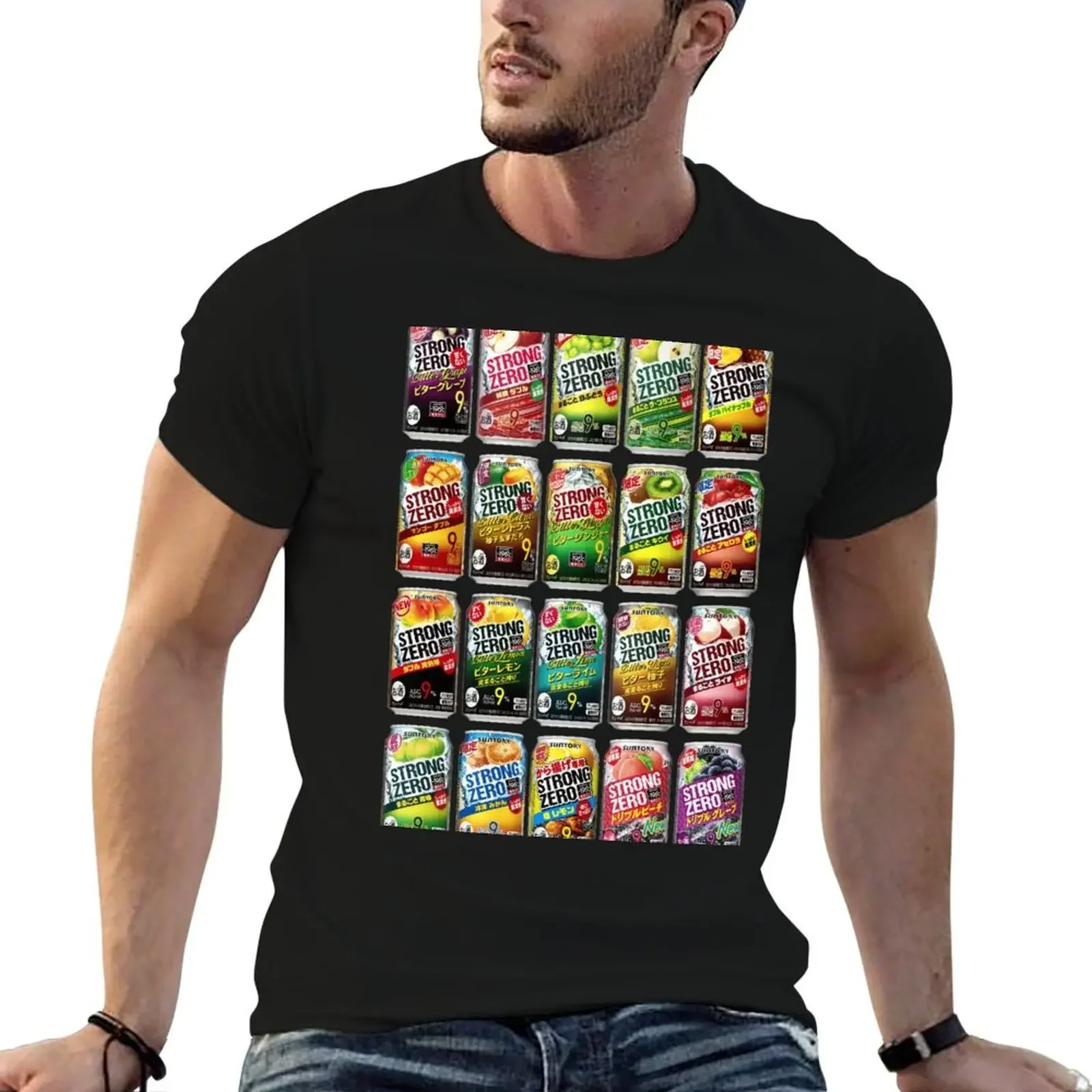 

STRONG ZERO! - Let's Party in Japan!!! T-Shirt T-shirts man Short sleeve tee anime t shirts Luxury man shirts graphic tee men