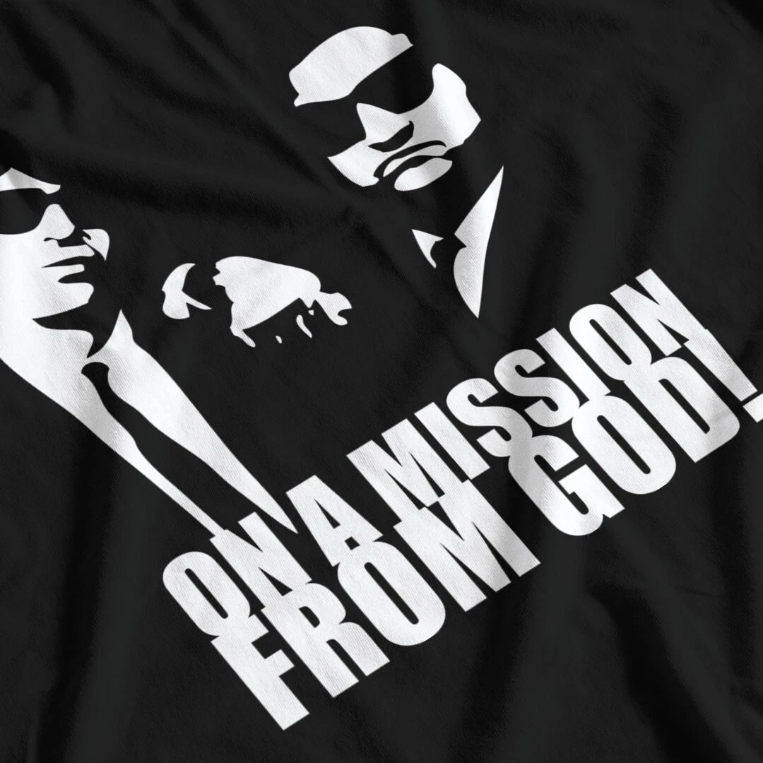 The Blues Brothers T-Shirt Men Classic Soul Music Comedy Print Retro Mission From God Streetwear Short Sleeve Casual Summer Top