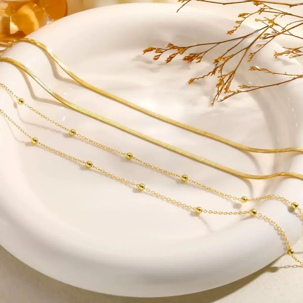 Silver Color Double Layer Waist Chain for Women Beaded Snake Chain Belly Body Chain Adjustable Summer Beach Bikini Body Jewelry - view 5