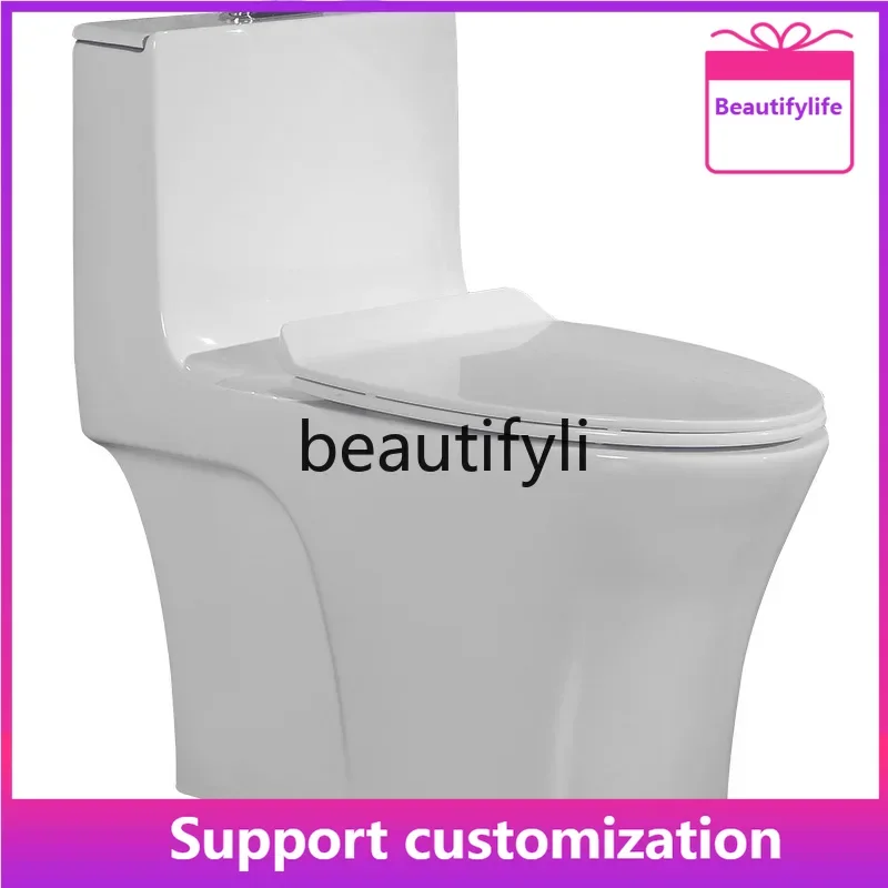 

CQY New household toilet flush toilet small apartment super swirl siphon ceramic ordinary toilet8578